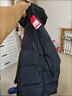 雪中飞秋冬新款时尚休闲舒适廓形男士“H”版型印花立领连帽羽绒服男 黑色|8056 L 175/96A 实拍图