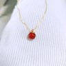 中国黄金（CHINA GOLD）苹果18K金项链女高级感红玛瑙吊坠圣诞节生日礼物送女友老婆实用 18k小苹果吊坠 赠银链 晒单实拍图
