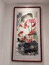 迅典（XUNDIAN）九鱼图玄关装饰画国画纯手绘花鸟挂画客厅入户走廊过道竖版风景画 九龙图 实木带框63*123厘米 实拍图