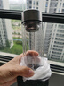 苏泊尔（SUPOR）玻璃杯茶水分离男士水杯双层高硼硅玻璃耐高温大容量泡茶杯子礼物 行砚黑280mL 实拍图