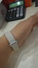 獭祭张婧仪同款适用小米手环10/9/8/7腕带6智能5磁吸4手腕3运动nfc版替换夏天女士工字款磁吸硅 古董白配薄雾蓝 送贴膜*2 适用:小米手环10/9/NFC【银色连接器】 实拍图