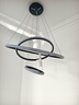 四季沐歌（MICOE）照明客厅吊灯卧室餐厅吧台吊灯灯具现代简约创意灯饰可调节中山 三环黑-Φ20+40+60cm-60瓦三色 实拍图