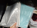 离草 4孔活页夹文件袋套装合同学生大容量强力夹湖水蓝+薄荷绿 11孔升级加厚透明文件袋60个*2 实拍图