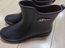 秋冬新款男士雨鞋防滑防水中短筒雨靴外卖骑手厨房工作外穿水鞋 黑色 41 实拍图