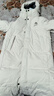 鸭鸭王一博同款312g充绒冰壳系列羽绒服长款男女极寒加厚冬季保暖外套 米白色 【男女同款现货速发】 L 实拍图