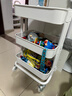 宜家（IKEA）拉斯克家居小推车三层置物架移动茶水桌客厅咖啡桌厨房储物收纳架 【升级款】白色小号 28*38*61cm 实拍图
