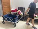 京东京造 聚拢型户外露营车折叠小推车营地车野餐摆摊双刹240斤承重远山蓝 实拍图