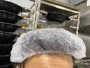 鸣固一次性头套帽子 无纺布帽子 厨房条形帽防尘防污帽头套500只 CW349343 实拍图