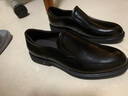 百丽舒适真皮正装鞋男新款黑色圆头套脚商务皮鞋B3GK7CM1 黑色 43 (265mm) 实拍图