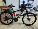 永久（FOREVER）山地车自行车成人男女青少年学生铝合金单车上班代步公路越野赛车 【铝架】旗舰版-黑红辐条轮 26寸27速【建议身高155-185cm】 实拍图