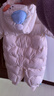 巴拉巴拉童装婴儿连体衣宝宝冬装外出羽绒服服连帽鹅绒萌男童女童 奶白10501-白鹅绒 80 cm 实拍图