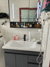 恋派浴室柜 陶瓷一体盆卫生间洗脸盆柜组合悬挂式洗漱台智能洗手盆柜 智能镜箱】珠光灰+陶瓷盆 80cm 实拍图