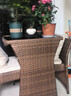 筑家星宇户外桌椅庭院可折叠藤椅三件套室外休闲收纳藤编小桌椅阳台小茶几 古典咖圆桌【4cm坐垫+抱枕】 实拍图