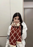 CHANEELR & KARITH围巾冬季女2025新款围脖加厚保暖披肩送女生老婆轻奢生日新年礼物 轻奢时尚百搭ck风【黑配卡其】 实拍图