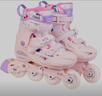 京东京造轮滑鞋儿童中小学初学锁轮溜冰鞋旱冰鞋铝合金支架单鞋樱花粉L码 实拍图
