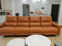 芝华仕（CHEERS）头等舱绅士智能电动0靠墙直排沙发头层牛皮简约芝华士50611B橙意 赤霞橙-小四座双电-3.12M 延期发货（详询客服） 实拍图