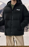 斐乐（FILA） 羽绒服男装冬季保暖连帽运动休闲长袖加厚外套开衫男装上衣 正黑色-BK XL 180/100A 实拍图
