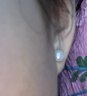 Lnieer999足银耳钉珍珠耳环女养耳洞螺丝防掉双头拧扣轻奢高级感银耳饰 【6mm】999足银珍珠耳钉一对 实拍图