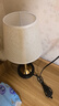 微光里轻奢金属布艺台灯北欧卧室床头小夜灯书房桌面氛围元旦节新年礼物 布艺台灯【麻灰暖光+三档调光】 实拍图