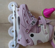 欧欧轮滑鞋儿童溜冰鞋男女童初学套装中小学滑轮滑冰旱冰鞋成人直排轮 紫-八轮全闪+头盔护具+铝合金支架 S (适合3-5岁)平时鞋码26-31 实拍图