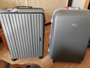 漫游侧开盖大容量行李箱拉链拉杆箱旅行密码皮箱子 清灰绿 28英寸 实拍图