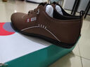 星头啄木鸟100%全牛皮星头啄木鸟男鞋2025男士真皮运动休闲透气软底驾车鞋男 6888棕色 39 实拍图