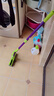 妙洁胶棉拖把27cm杆长120共2头滚轮式懒人家用一拖净免手洗海绵吸水 实拍图