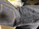 顶峰保罗（Dingfengbaoluo）牛仔裤男春秋季复古直筒宽松阔腿美式休闲长裤子DFS808黑灰2XL 实拍图