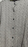 优衣库女装纽花圆领针织开衫/毛衣外套空调衫通勤秋冬新款481477 03 灰色 L 实拍图