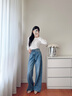 ONLY秋季休闲百搭松弛感高腰直筒牛仔裤女|124332043 J33 350水洗牛仔蓝 XS (155) 60A 实拍图