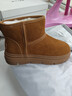 百丽（Belle）张凌赫同款暖墩墩雪地靴女冬季新款商场加毛棉鞋E6C1DDD5 棕色-低筒 36 (230mm) 实拍图