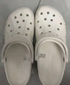 卡骆驰（CROCS）洞洞鞋贝雅男鞋女鞋轻便耐磨一脚蹬拖鞋休闲鞋|10126 白-100 40 (250mm) 实拍图