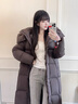 LOVELY&DEARLY白鹅绒羽绒服女2025冬季新款长款过膝加厚保暖宽松超好看泡芙外套 巧克力色 XS 实拍图