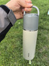 苏泊尔（SUPOR） 保温杯316L不锈钢大容量水杯学生保温杯男女士车载户外便携杯子 羽灰色【茶滤款】500ml 实拍图