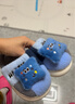 小猪班纳男女宝室内外穿居家儿童保暖软底可爱卡通毛绒棉拖鞋 蓝灰色 35 实拍图