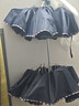 天堂 加大雨伞三折 晴雨两用商务伞经典格纹10骨大雨伞男女 藏青 实拍图