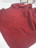 金菊厚款绵羊毛衫女冬季新款点子纱无缝打底圆领休闲女式毛衣 红色XL 实拍图
