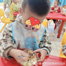 Babyprints围兜3-6岁儿童罩衣中大童吃饭宝宝围嘴防溅水油反穿2件 恐龙幻想 实拍图
