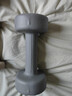 Keep 彩色浸塑哑铃 男士女士家用家庭健身肌肉塑形轻重量岩石灰 4kg*2 实拍图