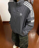 adidas情侣款复古风梭织立领夹克外套男女秋季阿迪达斯官方三叶草 深灰 L 实拍图