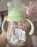 小土豆（potato）婴儿ppsu宽口径带手柄重力球吸管奶瓶配L号4个月以上300ml艾青绿 实拍图