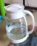 天喜（TIANXI）冷水壶大容量玻璃杯可过滤冷水壶耐热茶具啤酒花茶家用凉水杯 【升级加厚】白色2000ml 实拍图