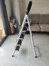 艾瑞科梯子家用折叠梯人字梯楼梯踏步板加厚安全便携多功能登爬楼梯 碳钢纯净白五步梯 实拍图