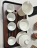 苏氏陶瓷（SUSHI CERAMICS）羊脂玉德化白瓷丰亭三才盖碗功夫茶具套组精致礼盒130ML 实拍图