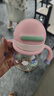 babycare小企鹅学饮杯 儿童吸管式水杯 儿童防漏防摔带手柄喝奶瓶含重力球 【升级款】240ml莱莎粉PPSU 升级 实拍图