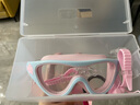 京东京造 儿童泳镜男女童高清防水防雾大框游泳眼镜儿童洗头神器粉色 实拍图