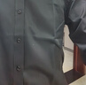 罗蒙（ROMON）纯色商务职业正装男士衬衫工装男装长袖衬衣男CS108黑色L 实拍图