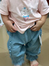 巴拉巴拉宝宝裤子秋装女长裤婴儿休闲牛仔裤时尚可爱精致甜美潮酷 粉蓝80004 80 cm 实拍图