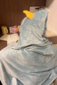 睡眠博士小学生午睡毯 A类午睡毯 自带大兜帽可收纳遮光毯子 140*85cm 实拍图