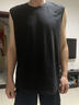 纯棉背心男士运动无袖T恤夏季薄款宽松外穿篮球跨栏坎肩宽肩健身 黑色 B03 2XL 建议135-150斤 实拍图